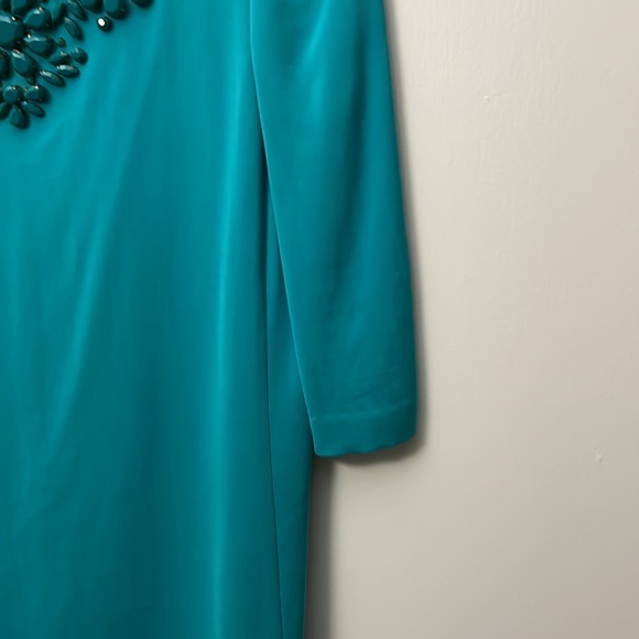 Kate spade turquoise dress with beaded neckline - Picture 4 of 5